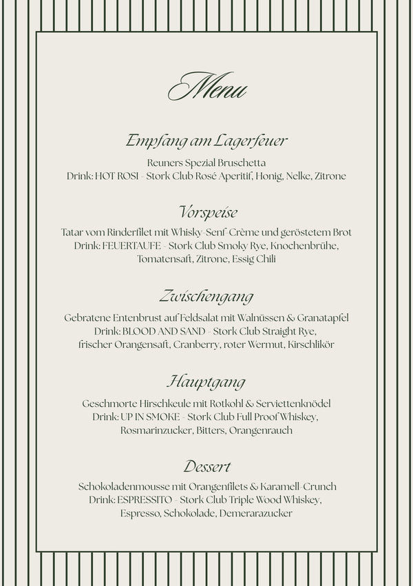 STORK CLUB & REUNERS HOFGARTEN COCKTAIL DINNER 20.02.26 I 17 Uhr